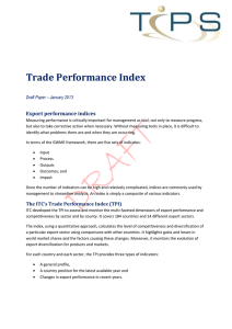 Export performance indices