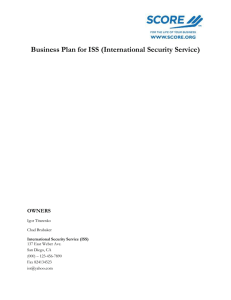 Business Plan for ISS (International Security Service)