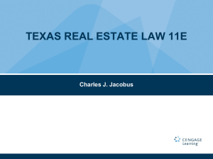 Texas Real Estate Law - PowerPoint - Ch 17
