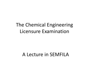 The Chemical Engineering Licensure Exam