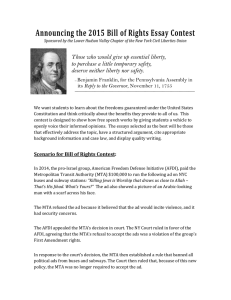 The Bill of Rights Essay Topic - Scarsdale Union Free School District