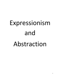 Expressionism and Abstraction