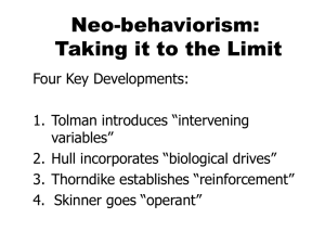 Neo Behaviorism