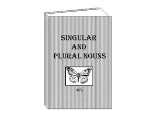 SV Agreement Singular and Plural Nouns #76