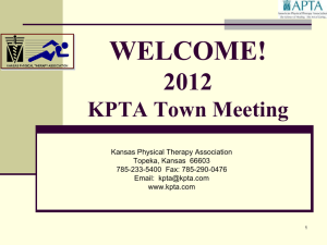 WELCOME KPTA Town Meeting