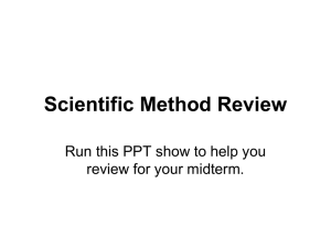 Scientific Method Review