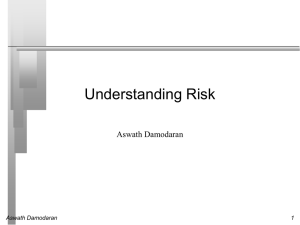 Understanding Risk - NYU Stern School of Business