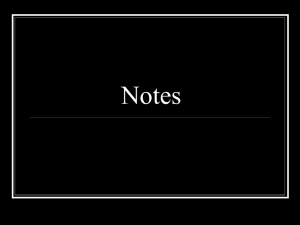 Notes - Higher Music
