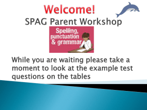 SPaG Parent Workshop