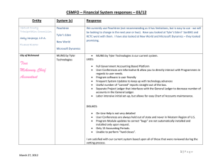 CSMFO – Financial System responses