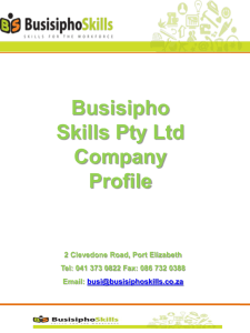 Business Profile - busisipho skills clients