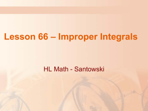 improper integral of type 1