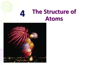 chapter 4-The Structure of Atoms