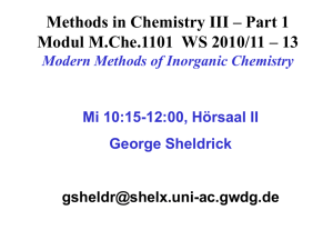 Methoden der Chemie III WS 2009/10