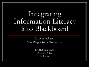 Integrating Information Literacy into Blackboard - Rohan