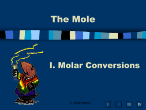 I. Molar Conversions