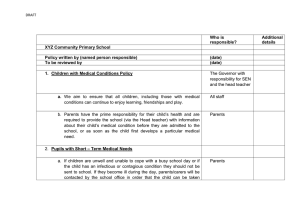 Medical Conditions Draft Policy