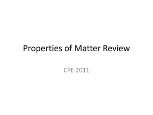 Properties of Matter Review PPT