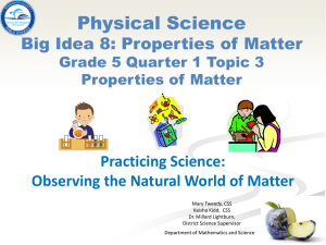 SC.5.P.8.1 Compare Properties of Matter PPT