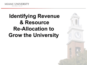 Identifying Revenue and Resources Re-allocation to