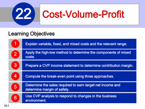 Cost-Volume-Profit