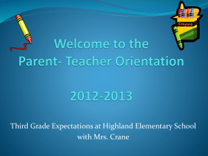 Parent- Teacher Orientation 2011-2012