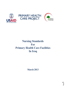Nursing Standards - Primary Health Care Iraq