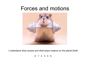 Forces and Motion... Information for friction