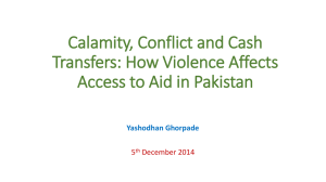 Calamity, Conflict and Cash Transfers