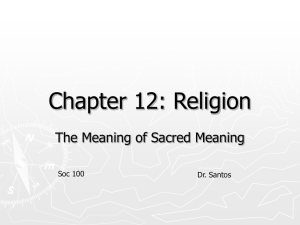 Chapter 12: Religion