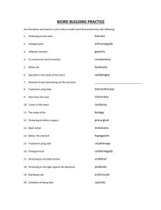 Medical Terminology 2014 answer sheet