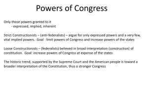 Powers of Congress