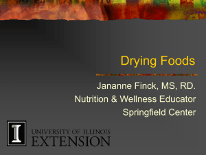 Drying Foods - University of Georgia