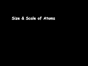 Size of Atoms PowerPoint Notes