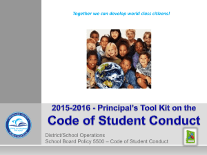 Code of Student Conduct