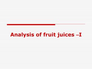 Analysis of fruit juices