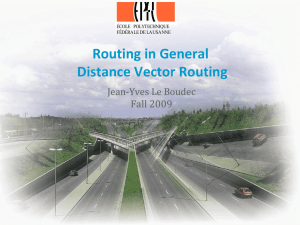 Routing in Geneal Distance Vector Routing