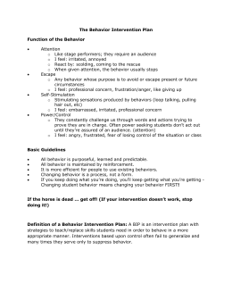 intervention plan behavior template studylib