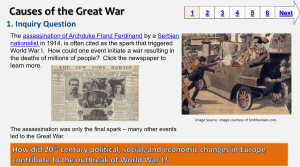Causes of the Great War - Baltimore County Public Schools