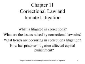 Criminal Justice 230 Introduction to Corrections