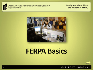 Family Educational Rights and Privacy Act