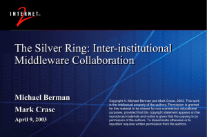 The Silver Ring: Inter-institutional Middleware Collaboration