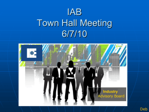 IAB Town Hall 2010 - Institute of Industrial Engineers