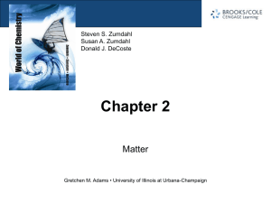 Section 2.1 The Nature of Matter - Bridgewater