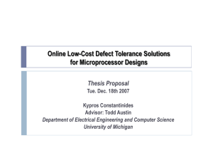 Software-Based On-Line Detection of Hardware Defects