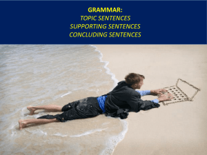 supporting sentence