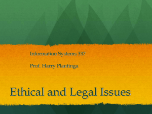 Ethical and legal issues