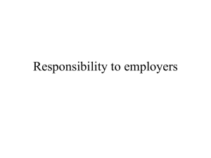 Responsibility to employers