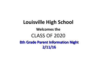 class of 2020 - Louisville City Schools