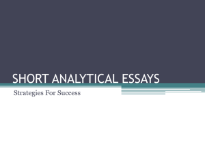 short analytical essay ppt
